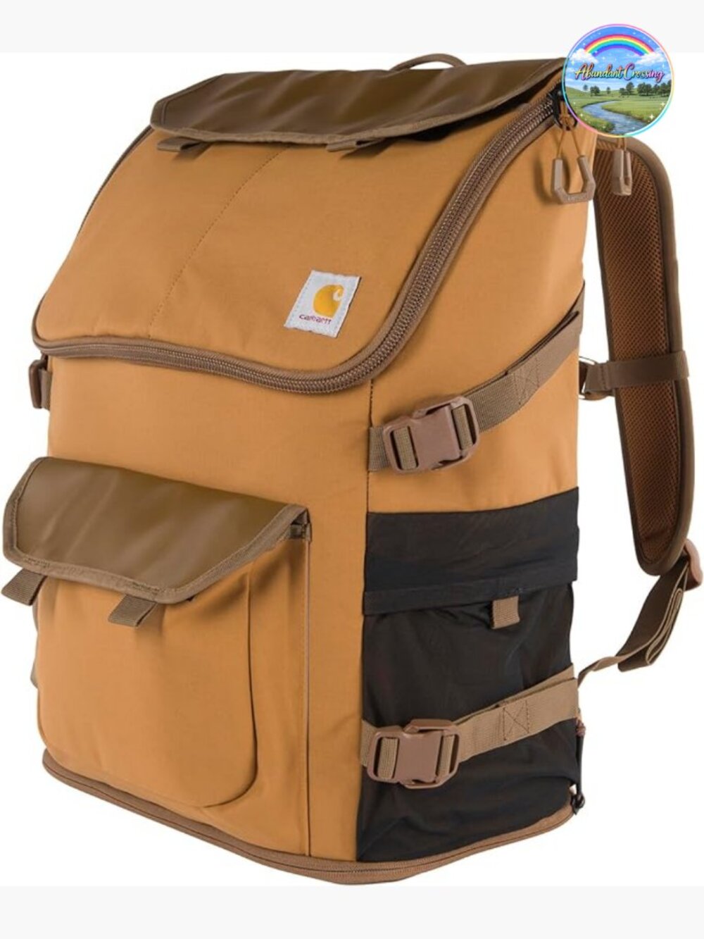35L Nylon Backpack with 15" Laptop Sleeve, Water-Resistant, Adjustable Straps